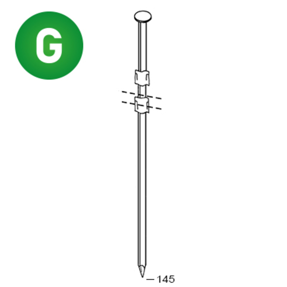720 POINTES 20° 46X145 LISSES GALVA - ALSAFIX - 20461455