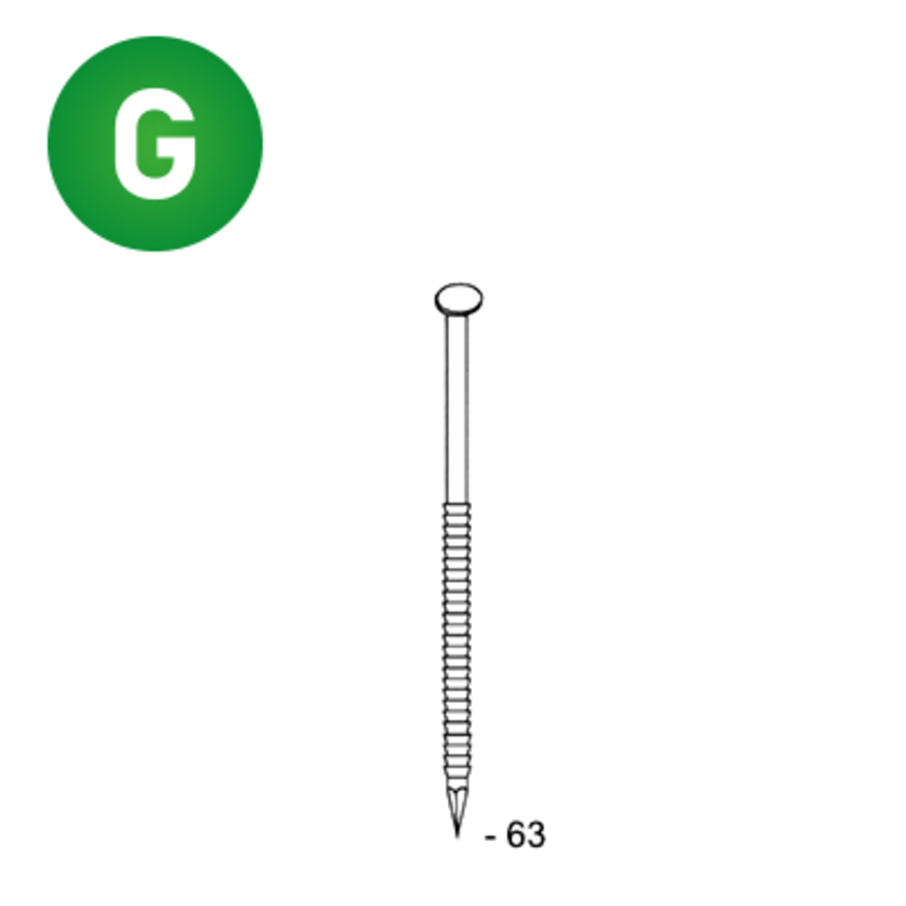 2200 POINTES 34° 28 X 63 ANNELÉES GALVA - ALSAFIX - 34280636