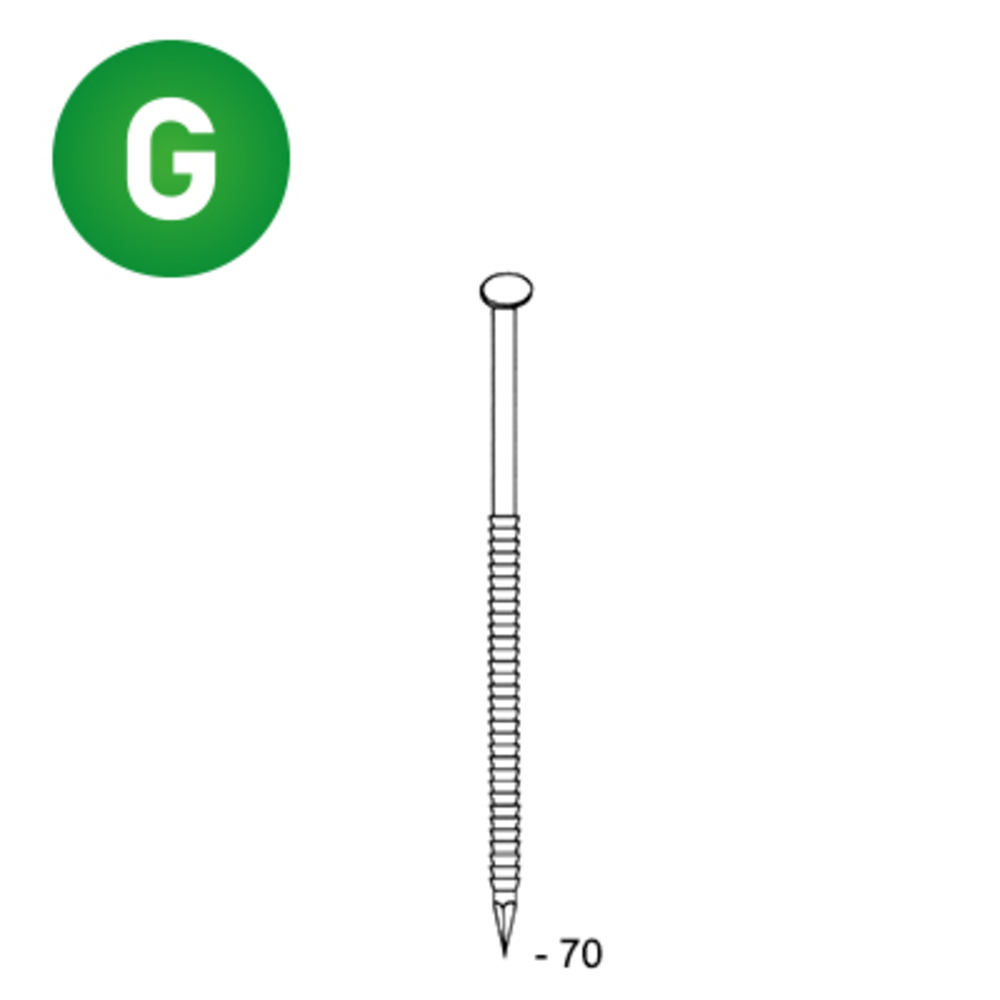 2200 POINTES 34° 28 X 70 ANNELÉES GALVA - ALSAFIX - 34280706