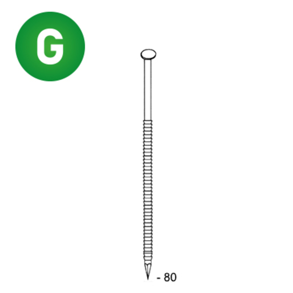 2200 POINTES 34° 28 X 80 ANNELÉES GALVA - ALSAFIX - 34280806
