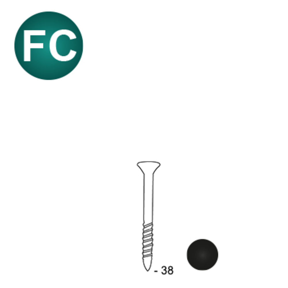 930 POINTES 34° 2,8 X 38 FASCOAT NOIR - ALSAFIX - 342838FSB