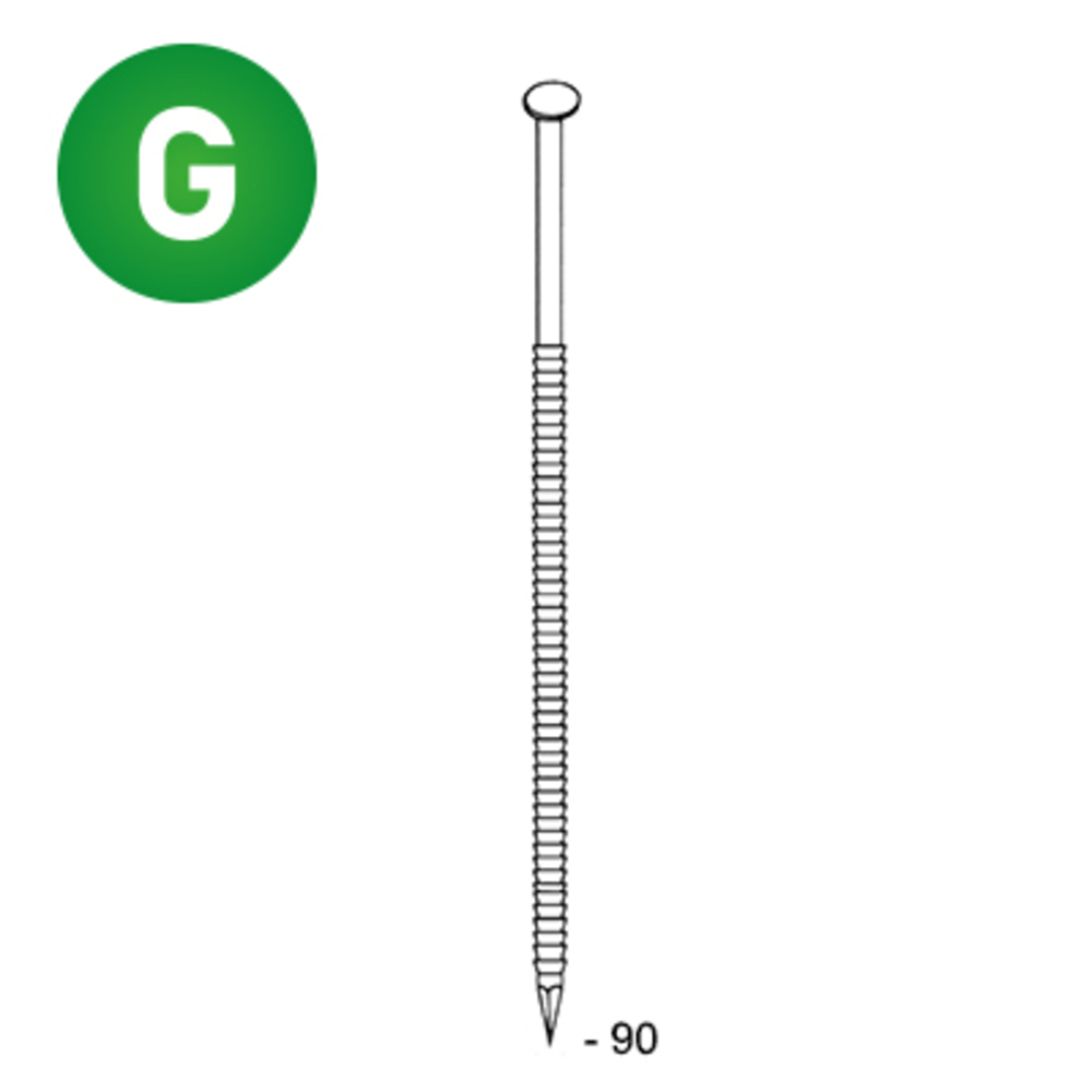 2200 POINTES 34° 31 X 90 ANNELÉES GALVA - ALSAFIX - 34310906