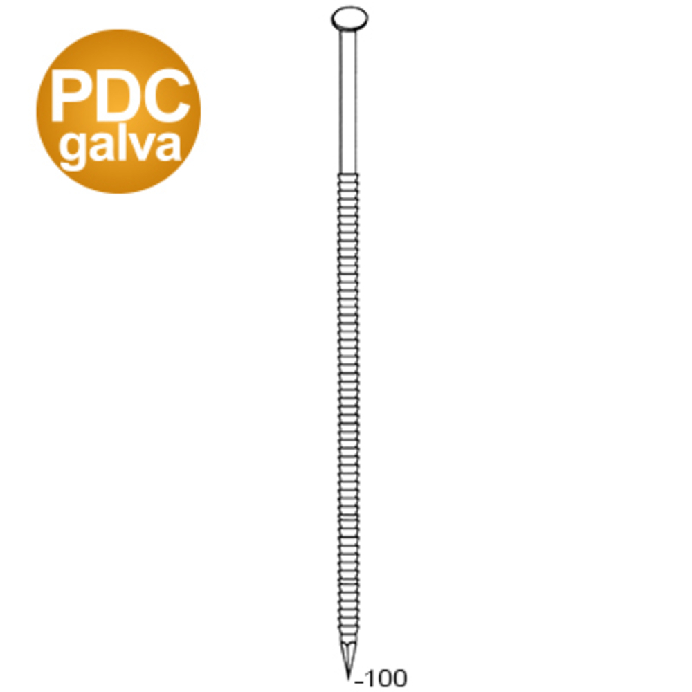 1700 POINTES 34° 31 X 100 ANNELÉES GALVA PDC - ALSAFIX - 34311006DC