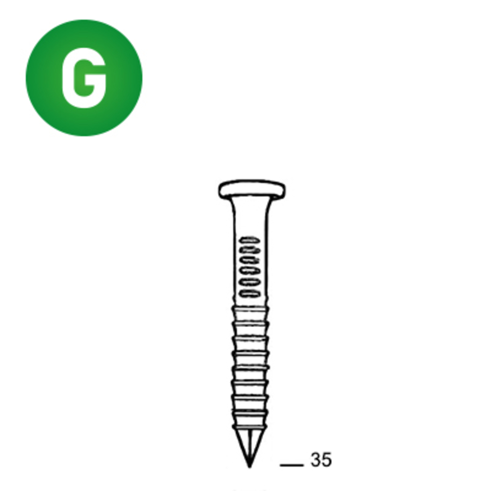2200 POINTES 34° 40 X 35 ANNELÉES GALVA - ALSAFIX - 34400356