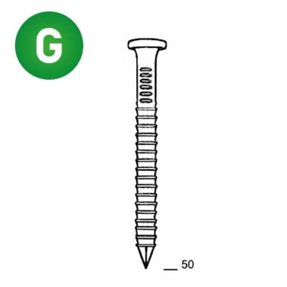 2200 POINTES 34° 40 X 50 ANNELÉES GALVA - ALSAFIX - 34400506
