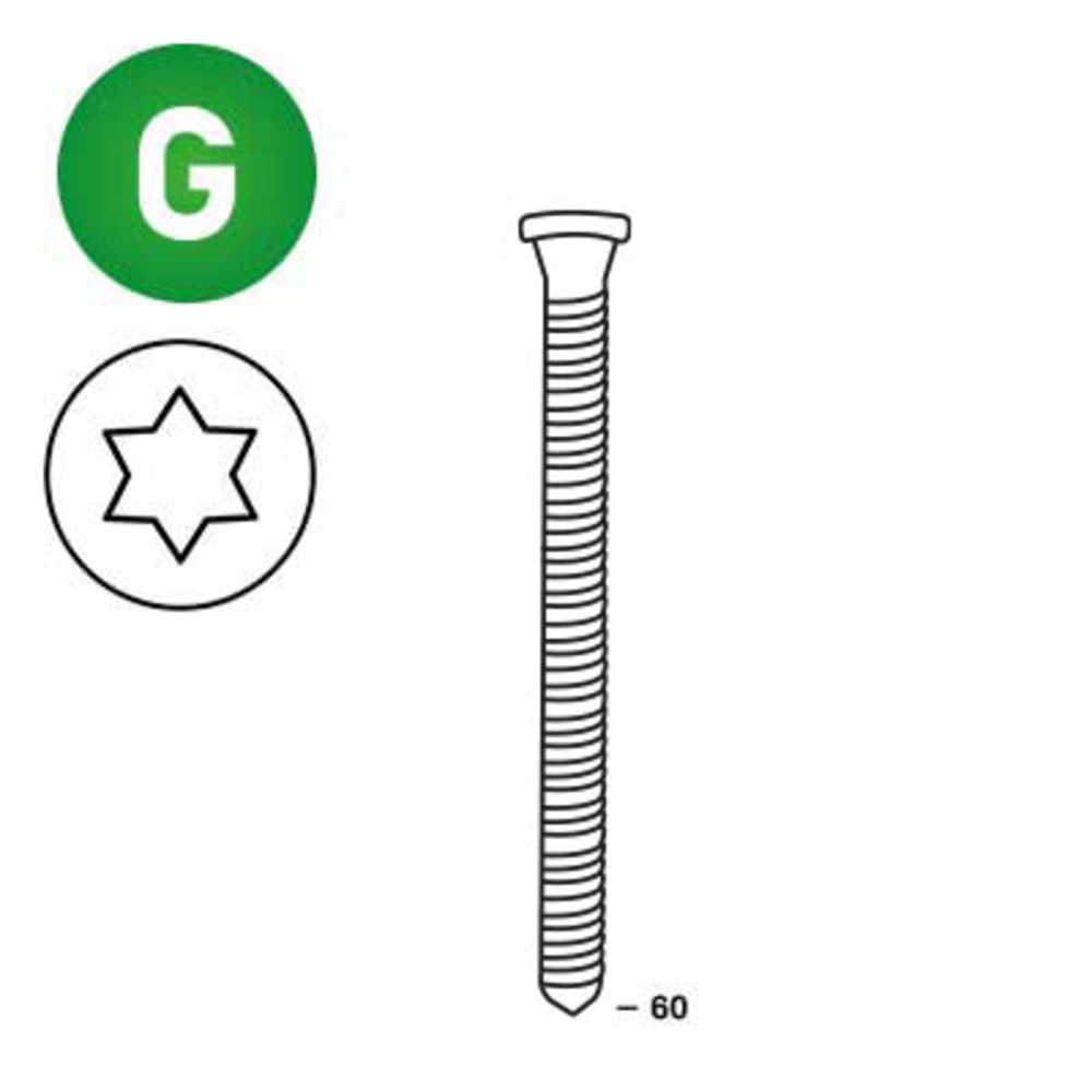 1000 SCRAIL 34° 40 X 60 GALVA TX25 - ALSAFIX - 34400607
