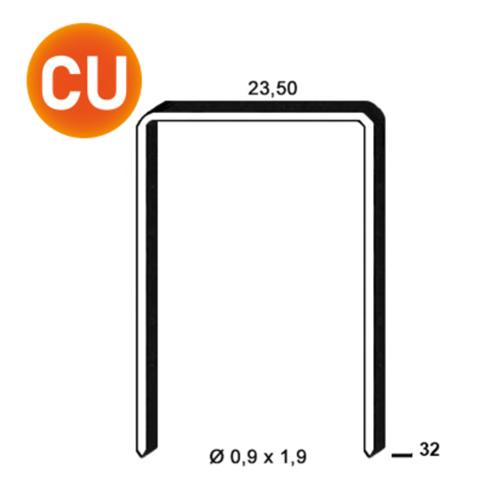 10000 AGRAFES JK590-32 MM CUIVRÉES - ALSAFIX - 400521