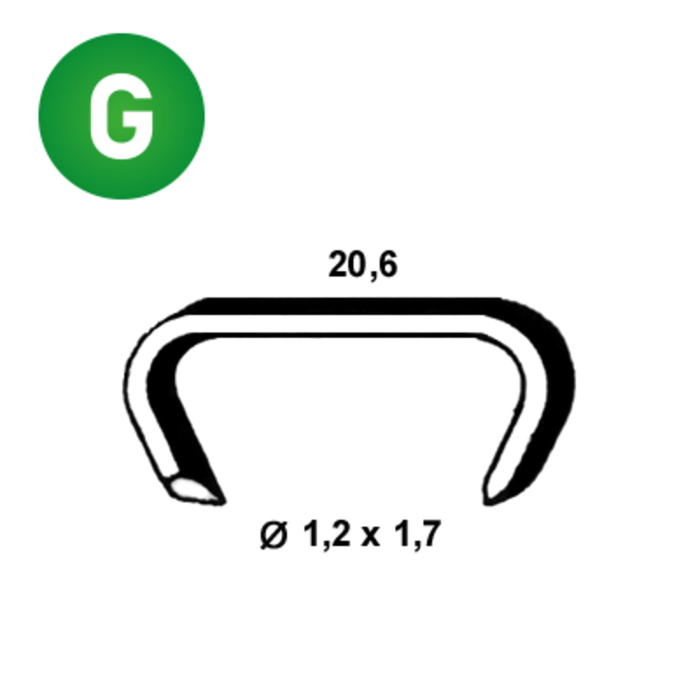 2500 AGRAFES HR-18 GALVA - ALSAFIX - 61HR181