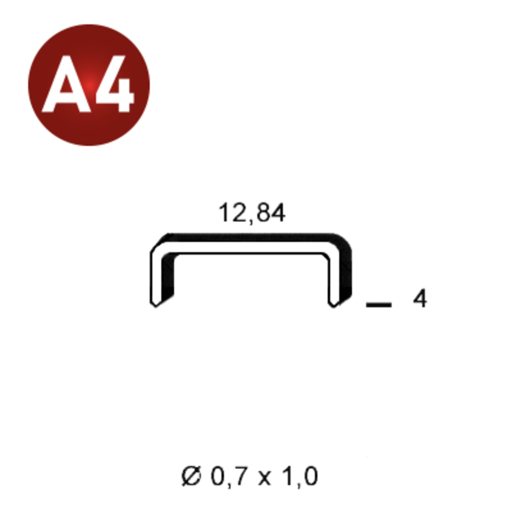 10000 AGRAFES A-04 INOX A4 (316) - ALSAFIX - 6A-049A4