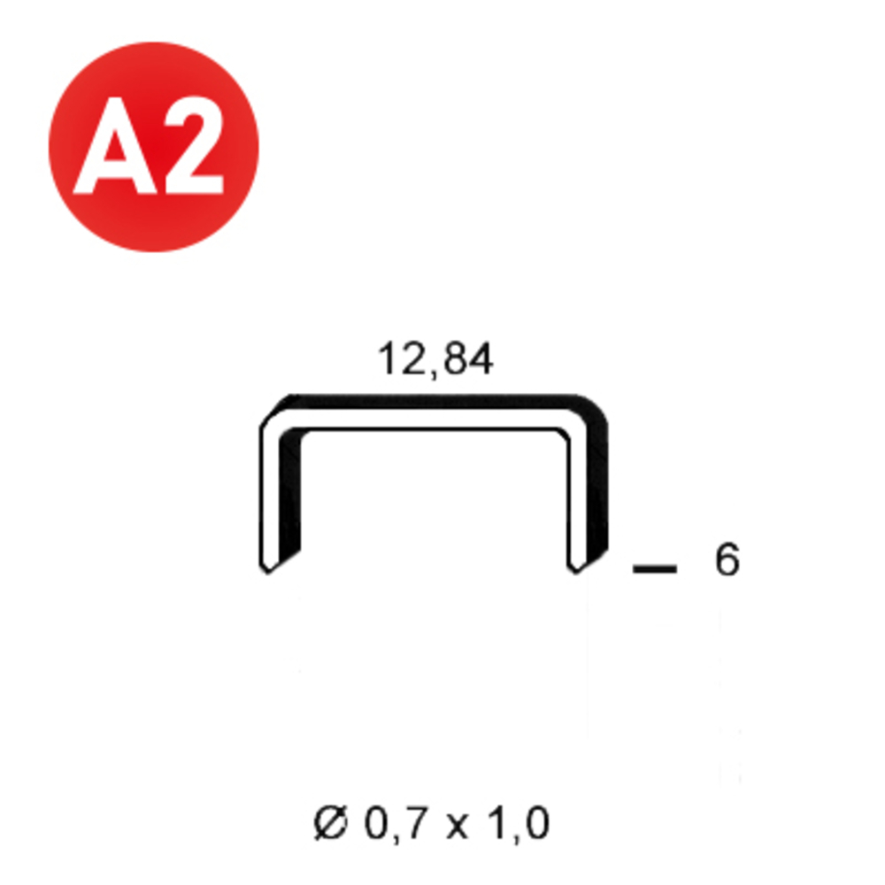 10000 AGRAFES A-06 INOX A2 (304) - ALSAFIX - 6A-069