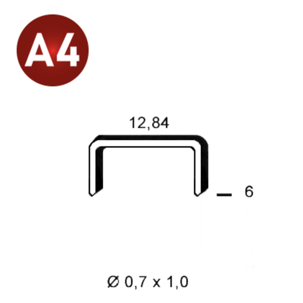 10000 AGRAFES A-06 INOX A4 (316) - ALSAFIX - 6A-069A4