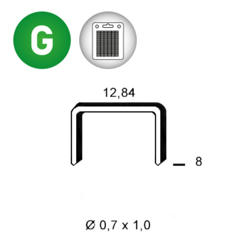AGRAFES A-08 BLISTER1600 - ALSAFIX - 6A081BL