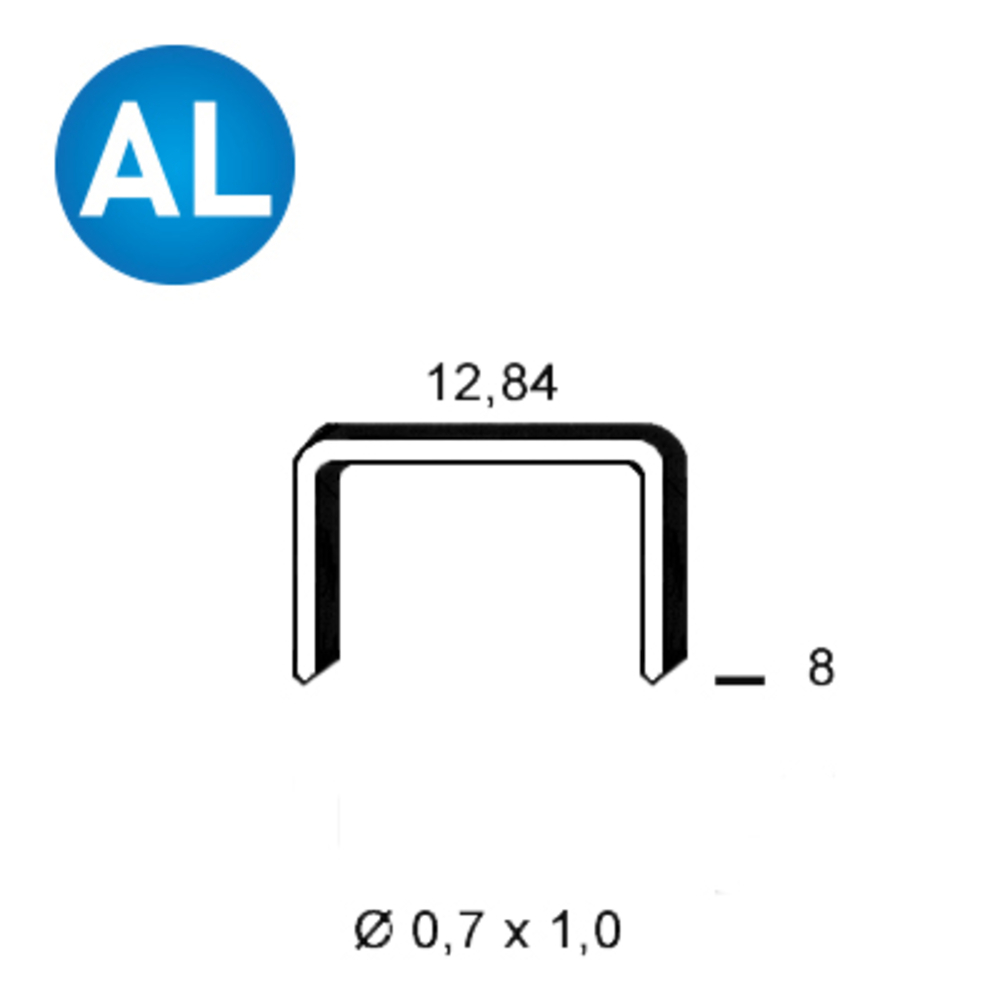 10000 AGRAFES A-08 ALUMINIUM - ALSAFIX - 6A-088