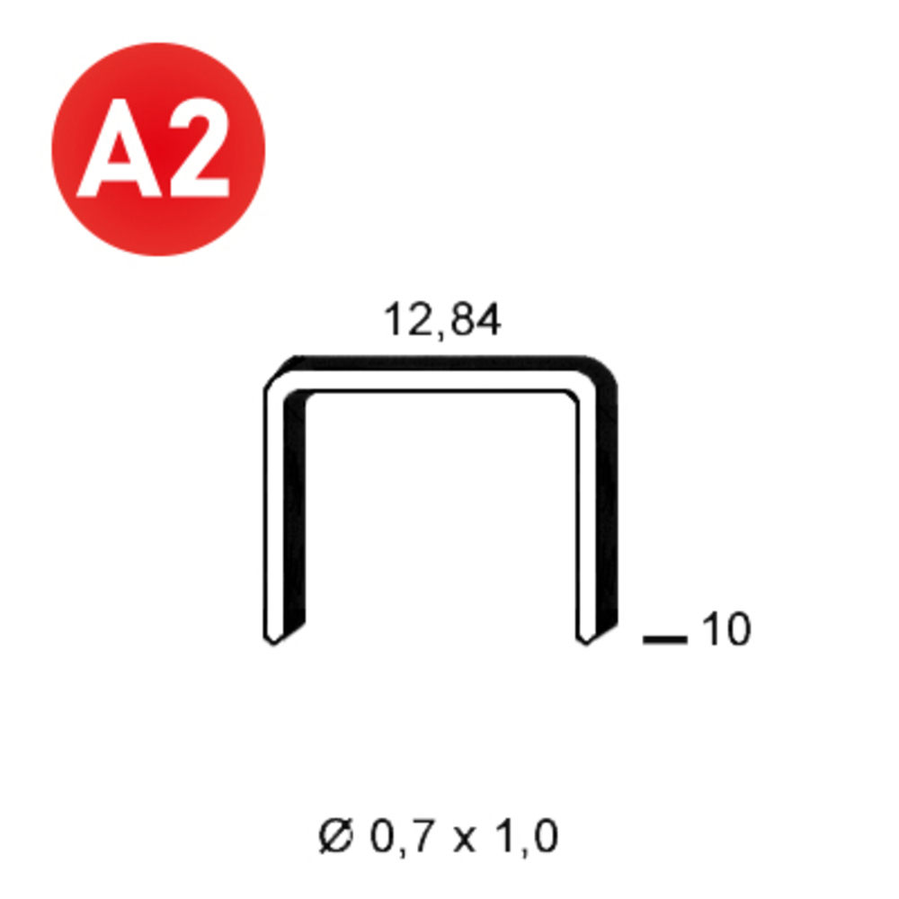 10000 AGRAFES A-10 INOX A2 (304) - ALSAFIX - 6A-109
