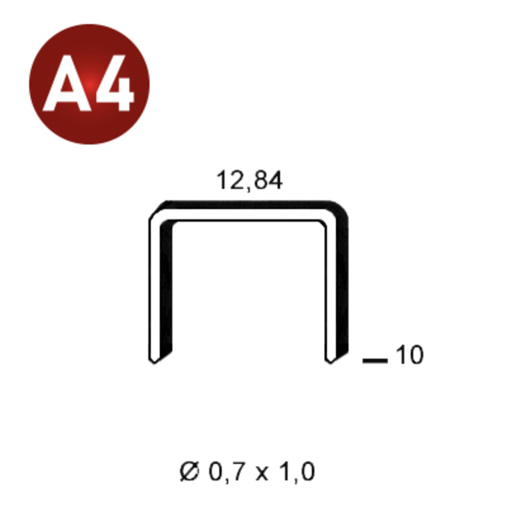 10000 AGRAFES A-10 INOX A4 (316) - ALSAFIX - 6A-109A4