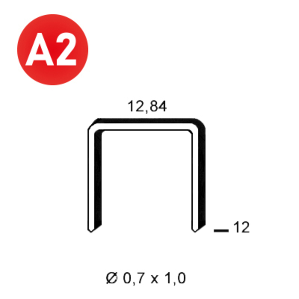 10000 AGRAFES A-12 INOX A2 (304) - ALSAFIX - 6A-129