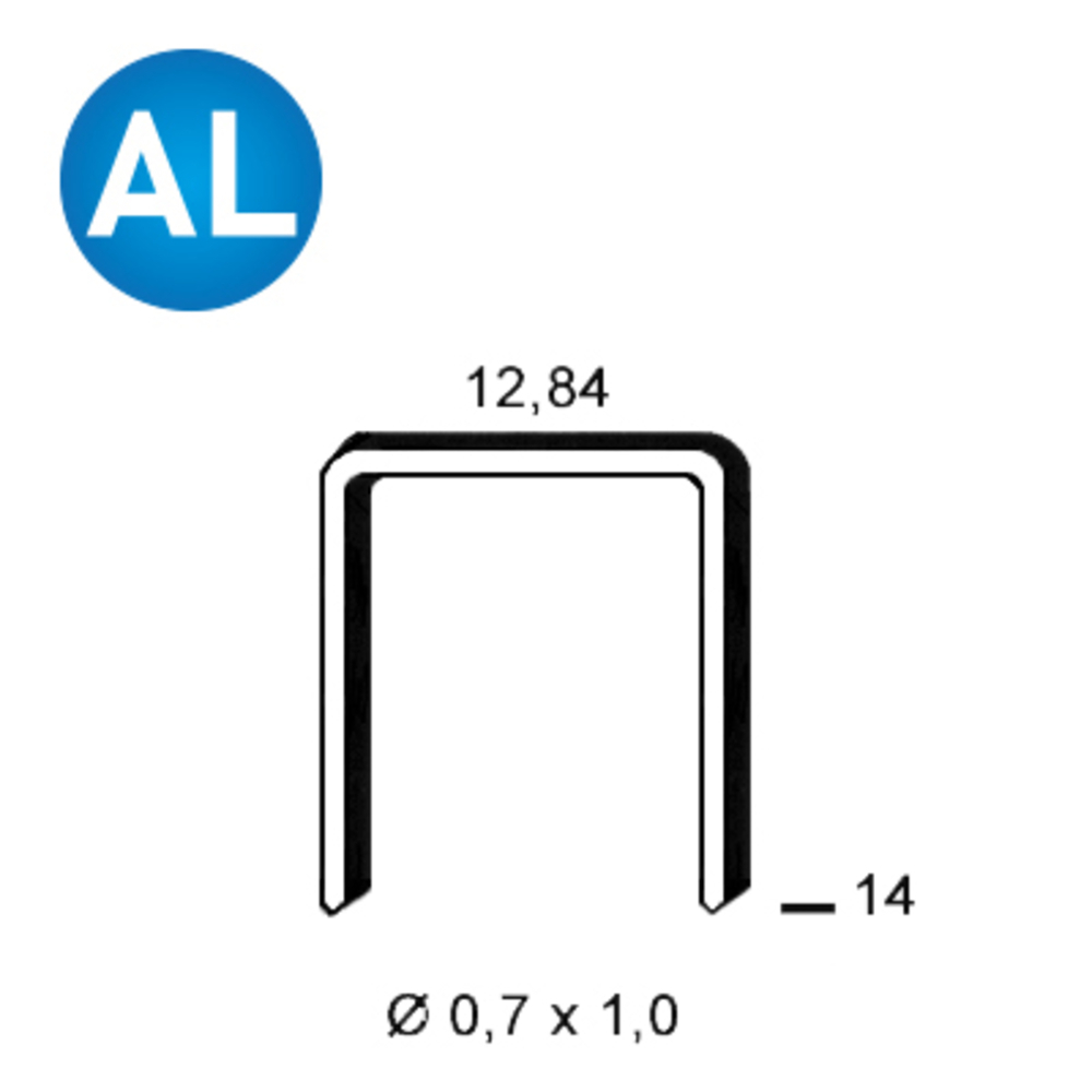 6000 AGRAFES A-14 ALUMINIUM - ALSAFIX - 6A-148