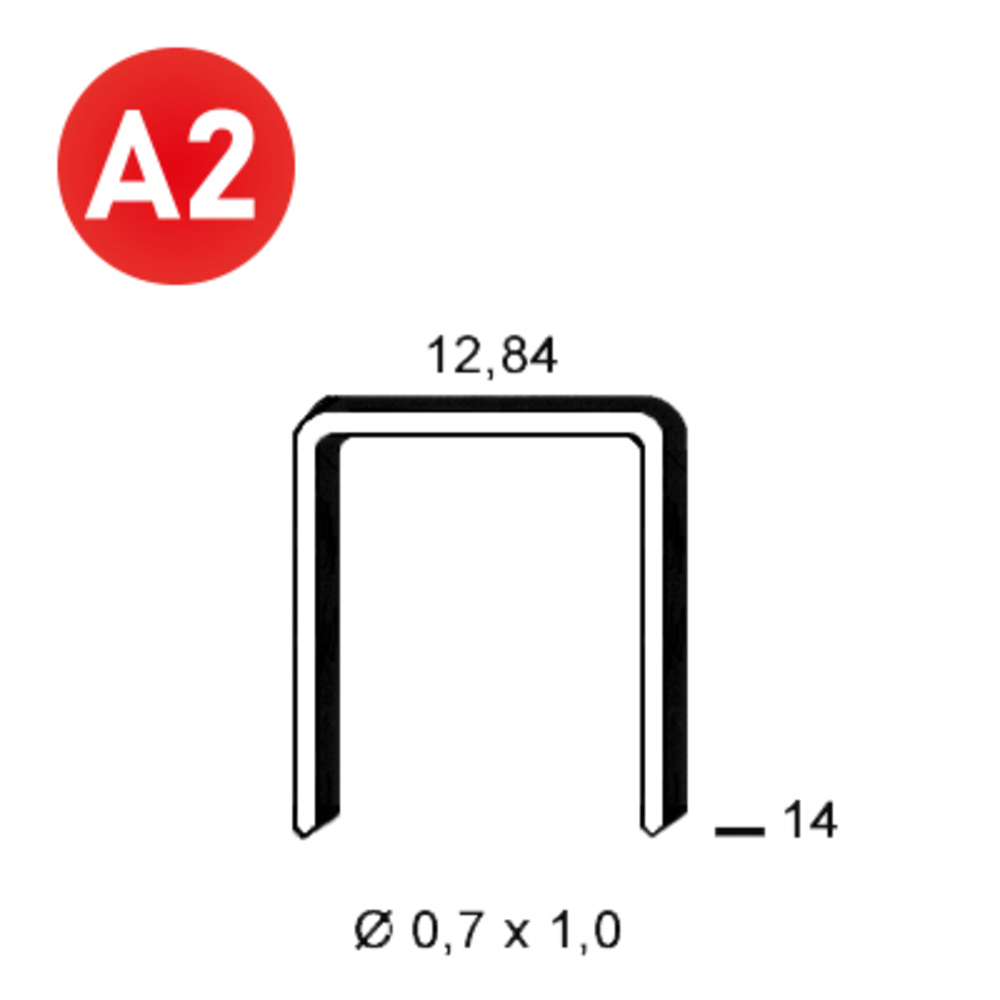 10000 AGRAFES A-14 INOX A2 (304) - ALSAFIX - 6A-149