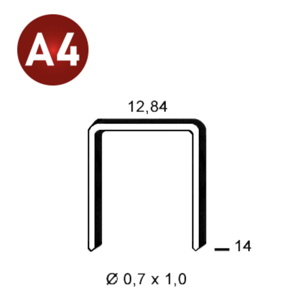 10000 AGRAFES A-14 INOX A4 (316) - ALSAFIX - 6A-149A4