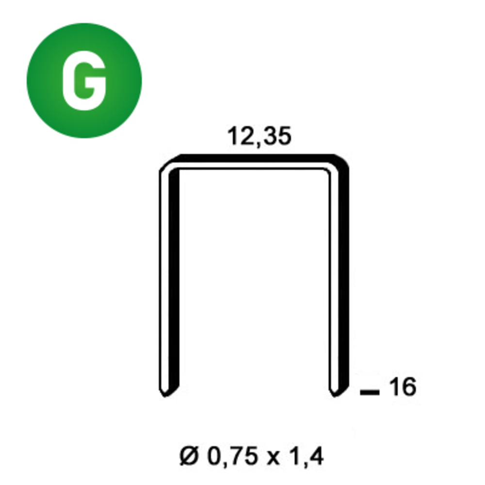5000 AGRAFES AK-16 GALVA - ALSAFIX - 6AK161