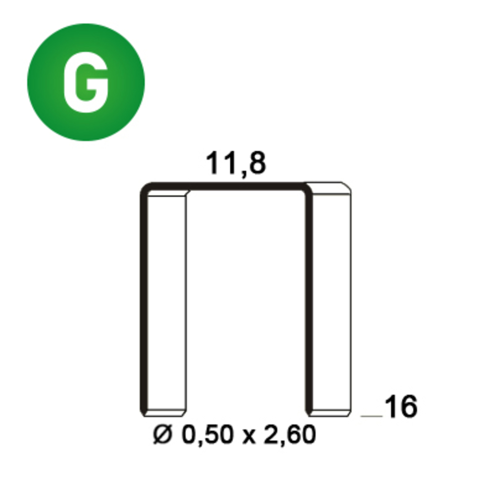 2500 AGRAFES BA-16 GALVA - ALSAFIX - 6BA161
