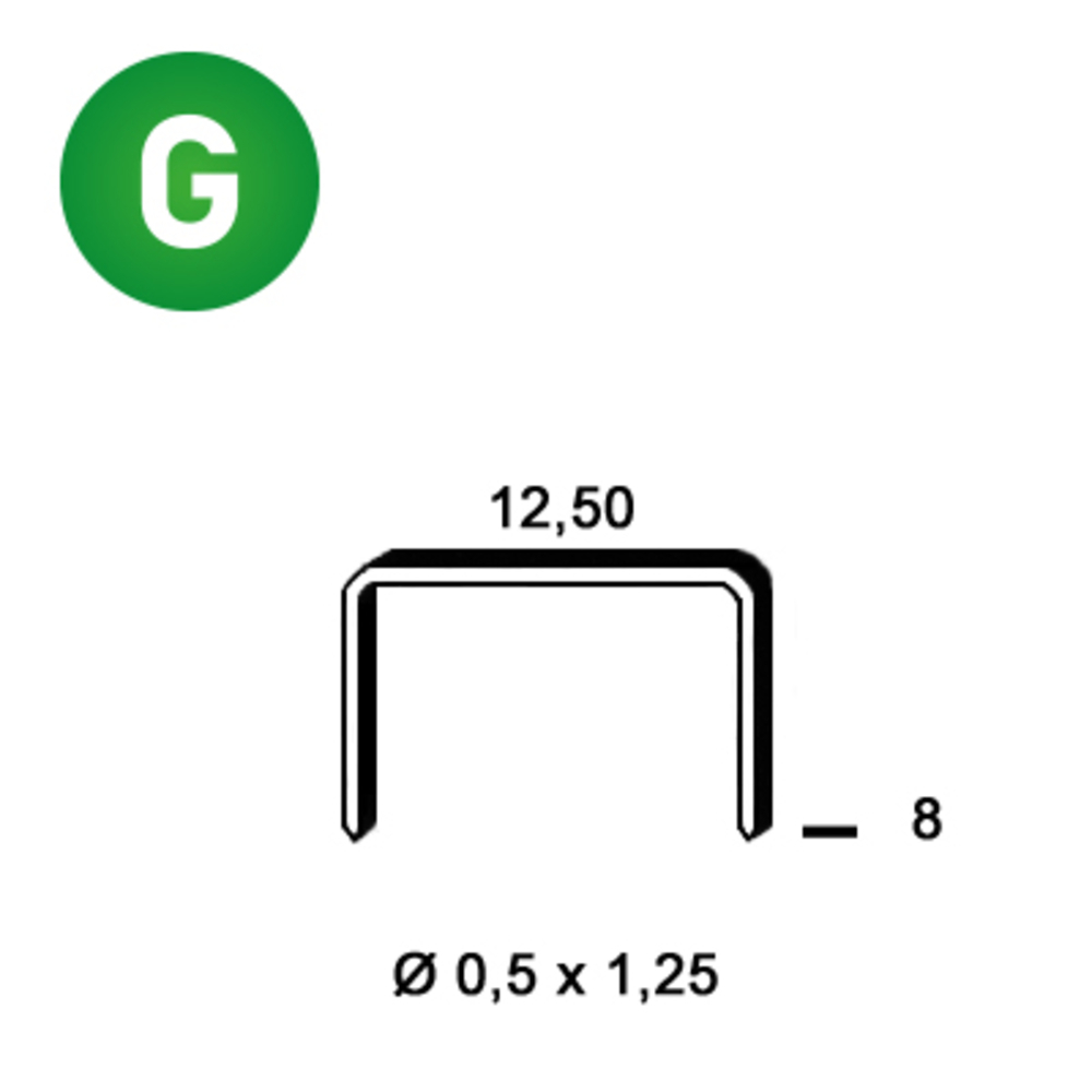 5000 AGRAFES D-08 GALVA - ALSAFIX - 6D-081