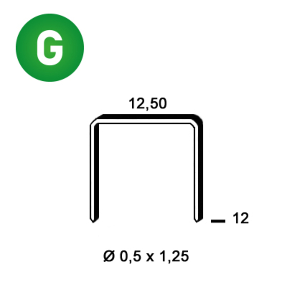 5000 AGRAFES D-12 GALVA - ALSAFIX - 6D-121