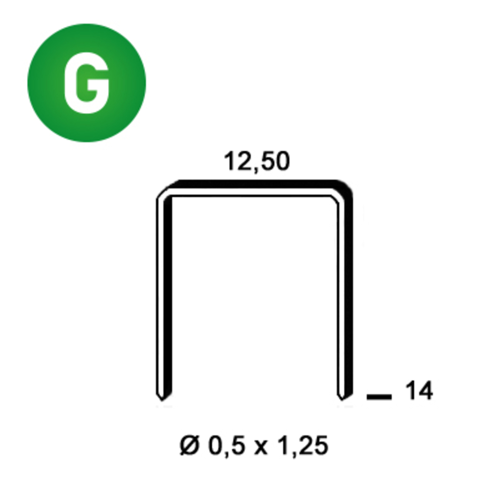 5000 AGRAFES D-14 GALVA - ALSAFIX - 6D-141