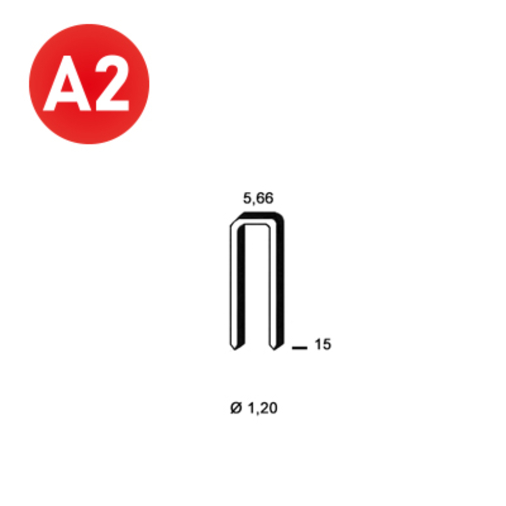8000 AGRAFES E-15 INOX A2 - ALSAFIX - 6E-159