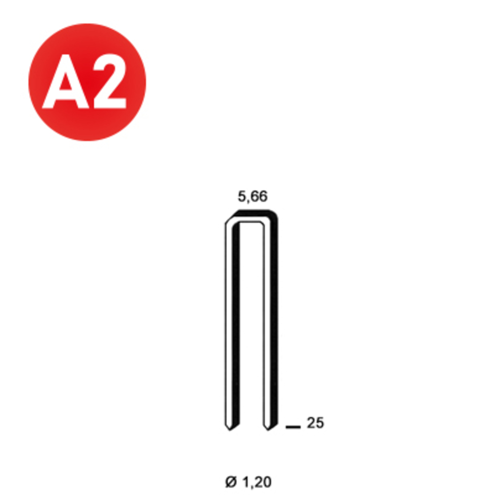 4000 AGRAFES E-25 INOX A2 - ALSAFIX - 6E-259