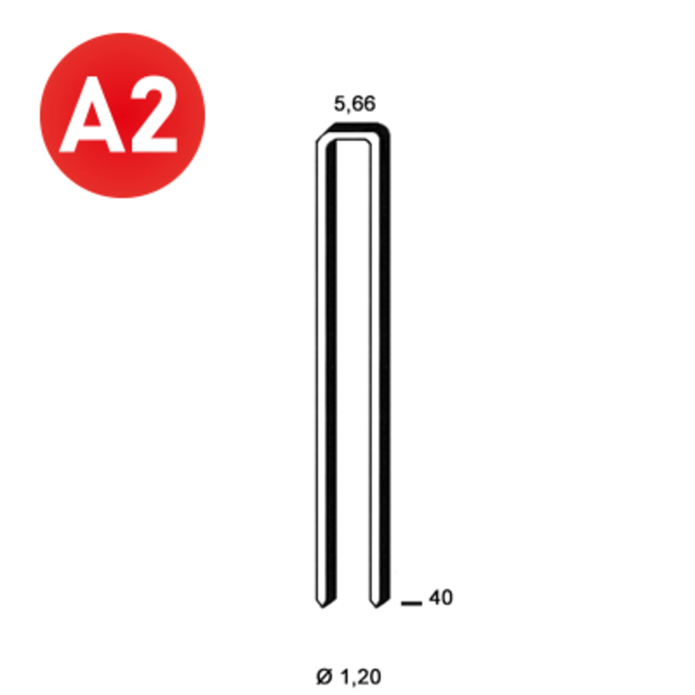 4000 AGRAFES E-40 INOX A2 - ALSAFIX - 6E-409