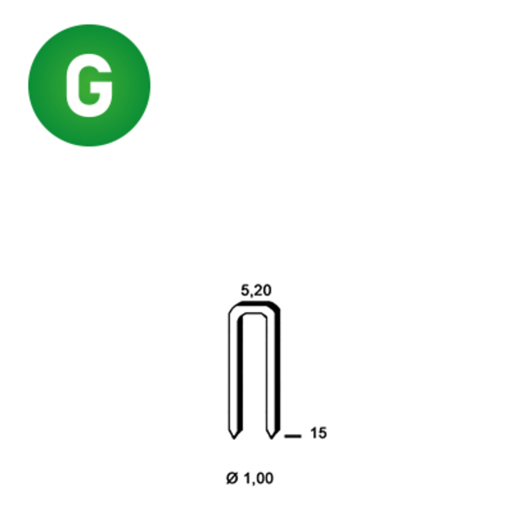 7500 AGRAFES EM-15 GALVA RÉSINÉES - ALSAFIX - 6EM151