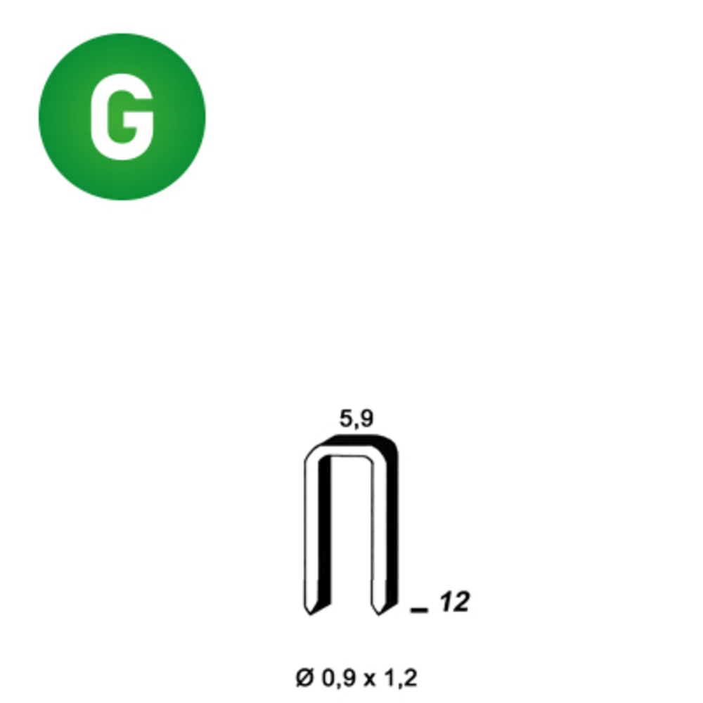 10400 AGRAFES ES-12 GALVA - ALSAFIX - 6ES121