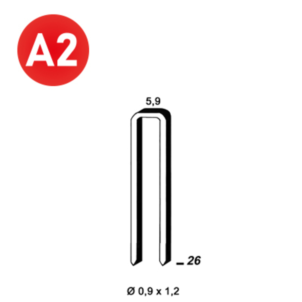 5200 AGRAFES ES-26 INOX - ALSAFIX - 6ES269
