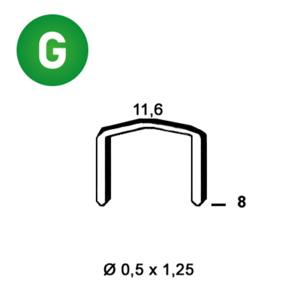 5000 AGRAFES FB-08 GALVA - ALSAFIX - 6FB081