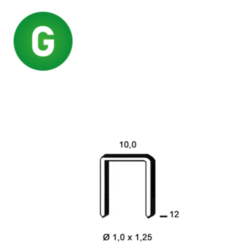 7800 AGRAFES G-12 GALVA - ALSAFIX - 6G-121