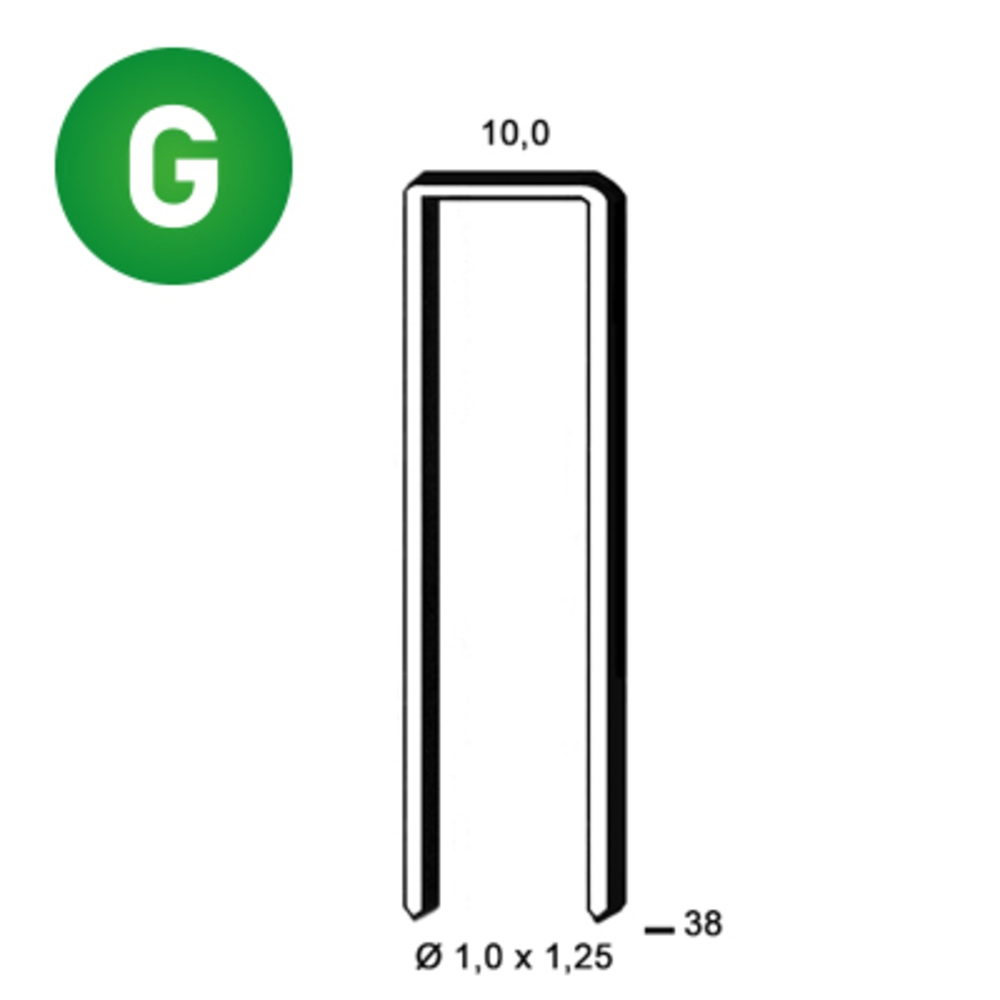 2600 AGRAFES G-38 GALVA - ALSAFIX - 6G-381