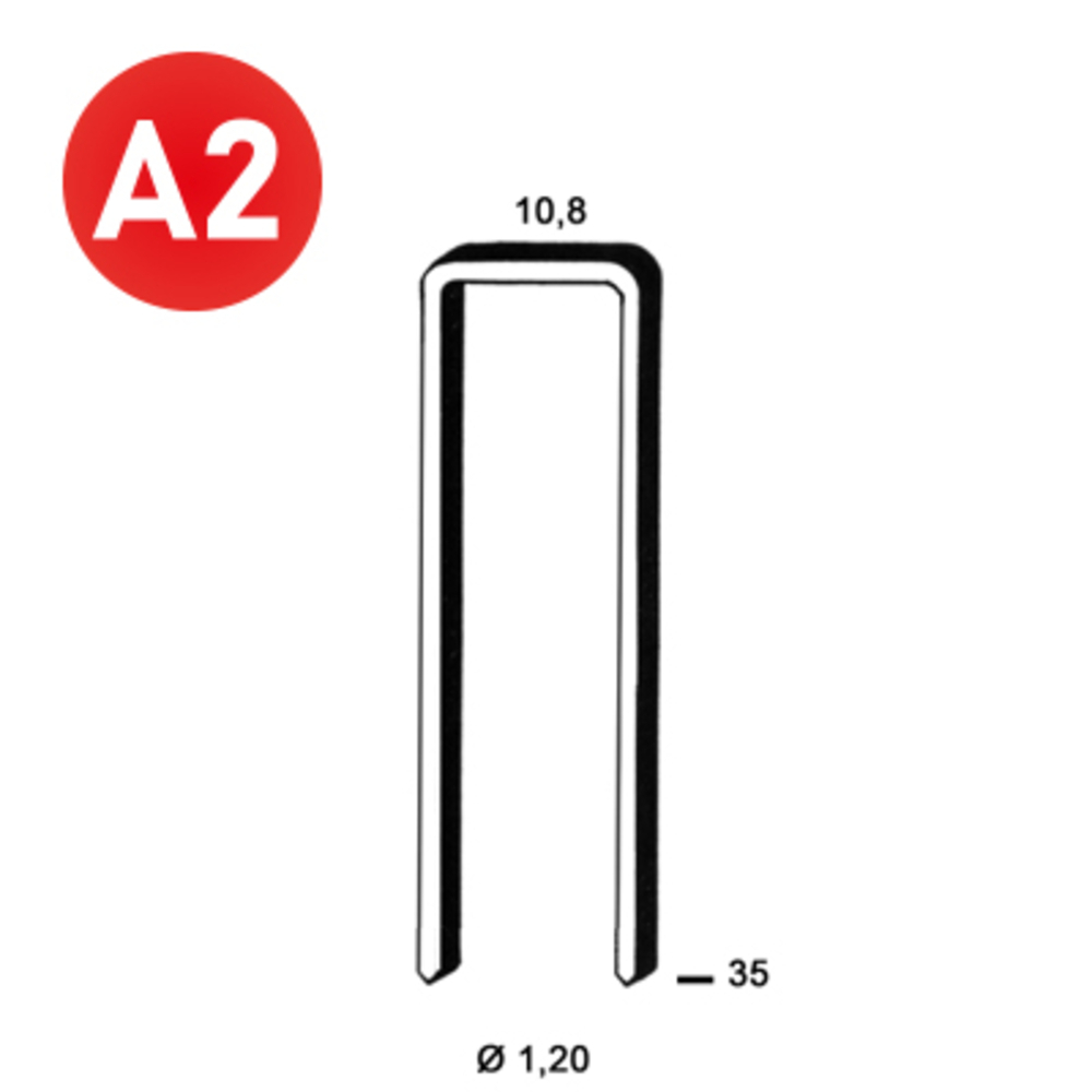 2400 AGRAFES GB-35 INOX - ALSAFIX - 6GB359
