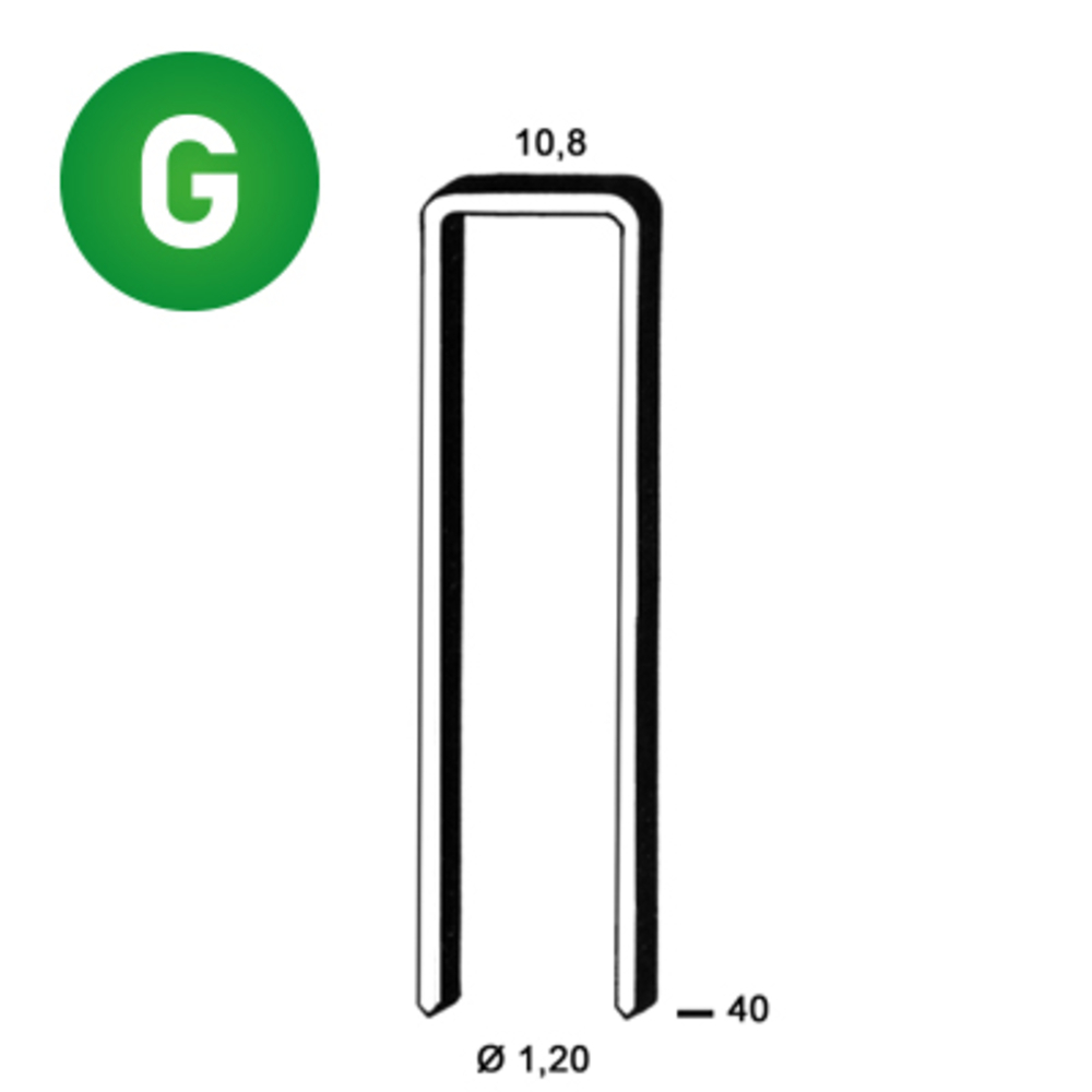 5000 AGRAFES GB-40 GALVA RÉSINÉES - ALSAFIX - 6GB401