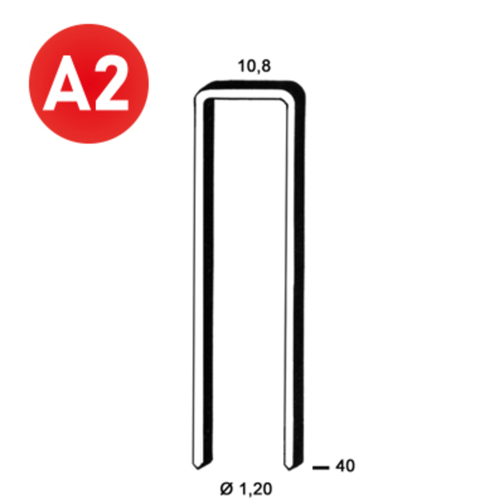 2400 AGRAFES GB-40 INOX - ALSAFIX - 6GB409
