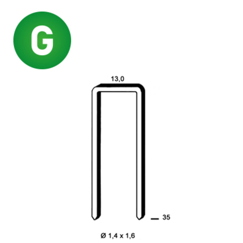 11500 AGRAFES GX-35 GALVA - ALSAFIX - 6GX351