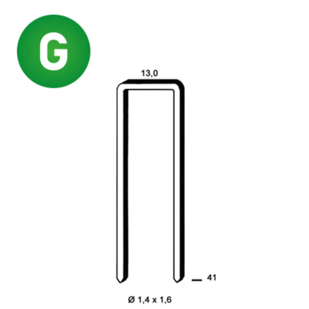 9800 AGRAFES GX-41 GALVA - ALSAFIX - 6GX411