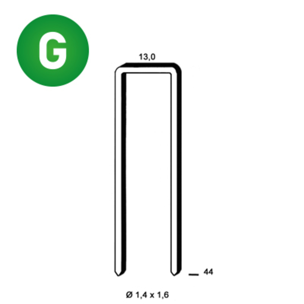 8400 AGRAFES GX-44 GALVA - ALSAFIX - 6GX441