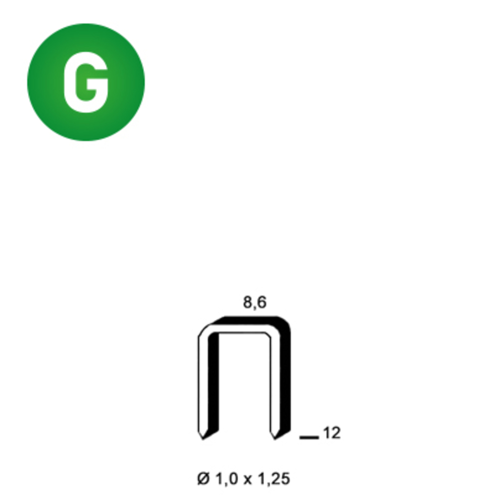 10000 AGRAFES H-12 GALVA - ALSAFIX - 6H-121