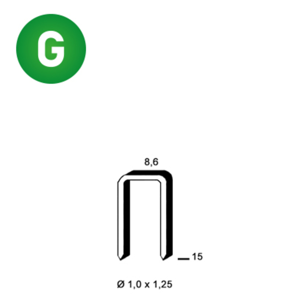 10000 AGRAFES H-15 GALVA - ALSAFIX - 6H-151