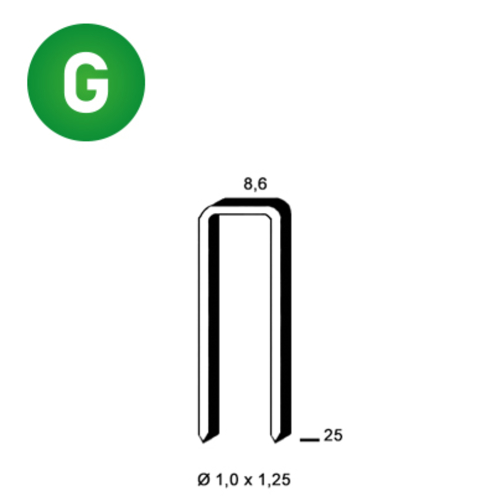 10000 AGRAFES H-25 GALVA - ALSAFIX - 6H-251