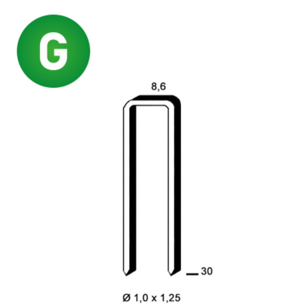 10000 AGRAFES H-30 GALVA - ALSAFIX - 6H-301