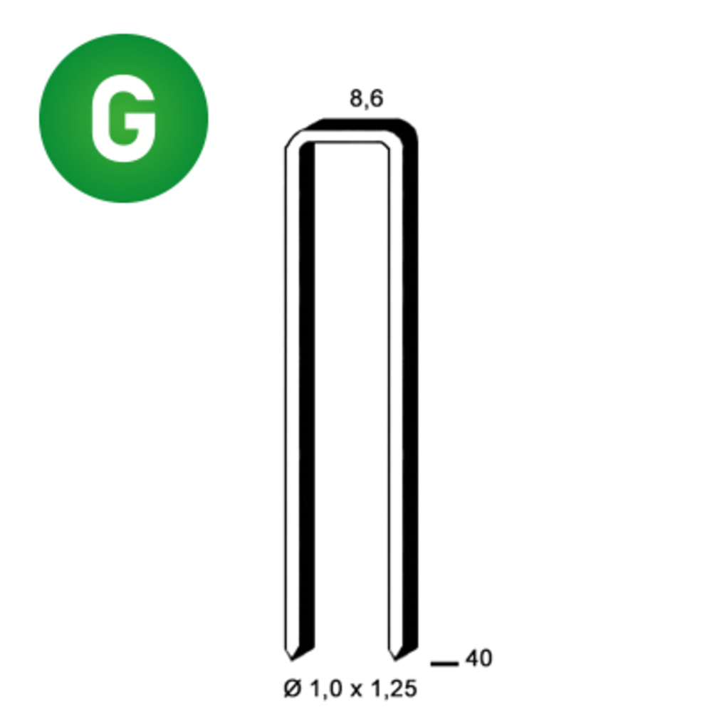 10000 AGRAFES H-40 GALVA - ALSAFIX - 6H-401