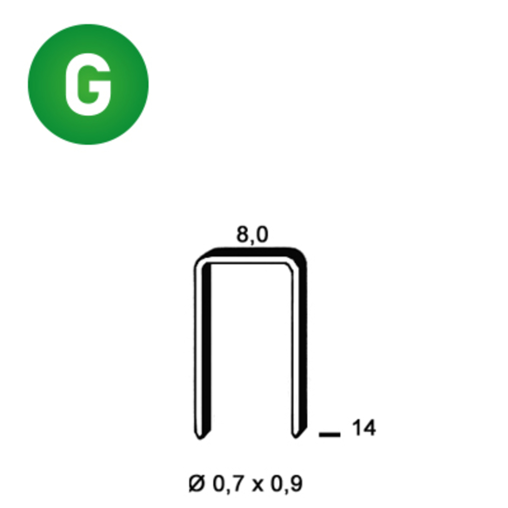 1400 AGRAFES HB-14 GALVA - ALSAFIX - 6HB141