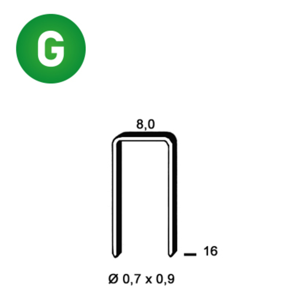 1400 AGRAFES HB-16 GALVA - ALSAFIX - 6HB161